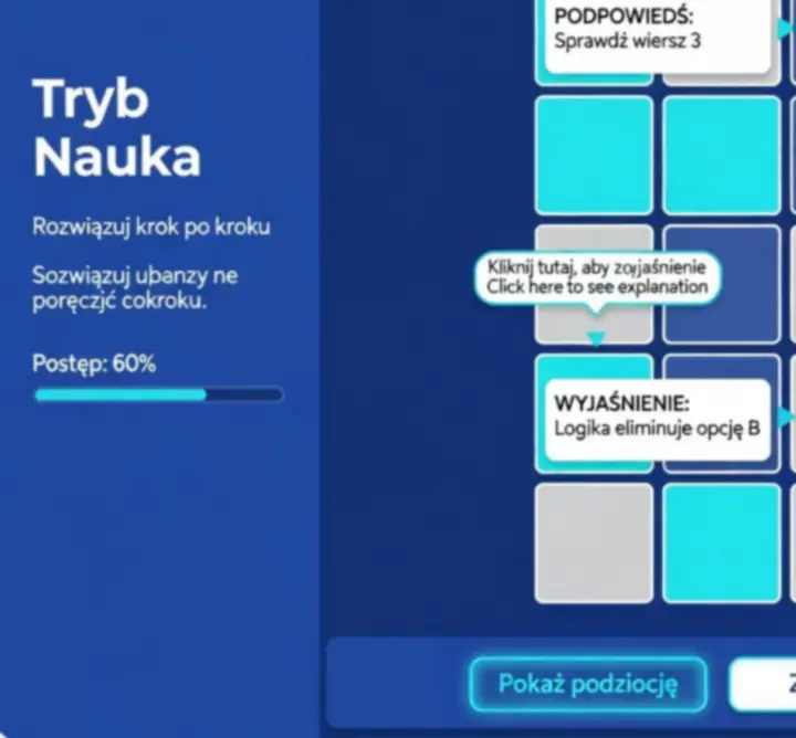 Podpowiedzi i wskazówki w trybie nauki MJ - WET